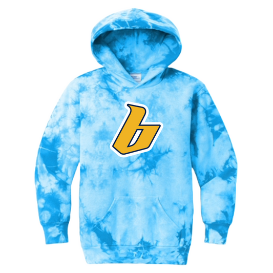 Crystal Tie-Dye Pullover Hoodie - B Logo (Youth & Adult Sizes)