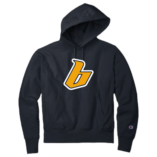 Champion Garment-Dyed Hooded Sweatshirt - B Logo