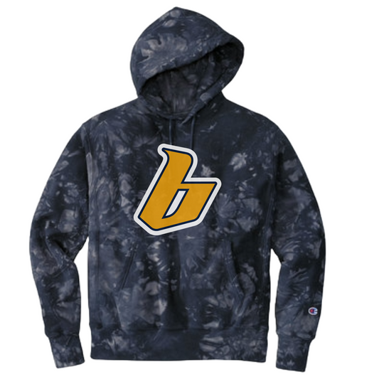 Champion ® Reverse Weave ® Scrunch-Dye Tie-Dye Hooded Sweatshirt - B Logo